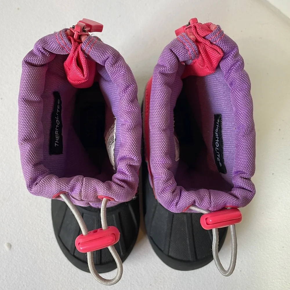 Circo Thermolite purple, pink & black snow boots.  Size 7/8 - Medium